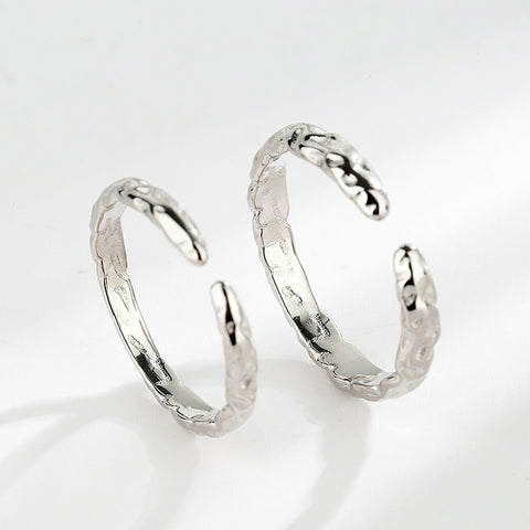 Bague de couple en argent sterling, modèle coréen pour homme et femme