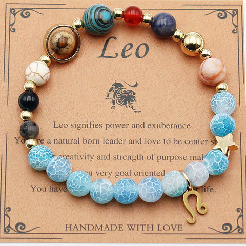 Bracelets Douze Constellations Pierres Naturelles Perles Huit Planètes