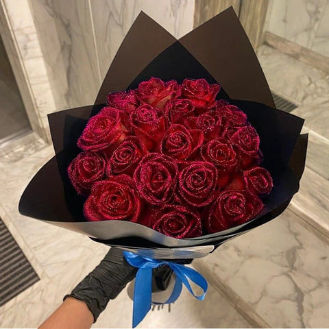 Bouquet de mariée personnalisé de la Saint-Valentin avec fleurs fraîches éternelles