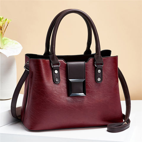 Women Shoulder Bag Big Buckle Handbags Work Daily Office Crossbody Bags - Fashionner
