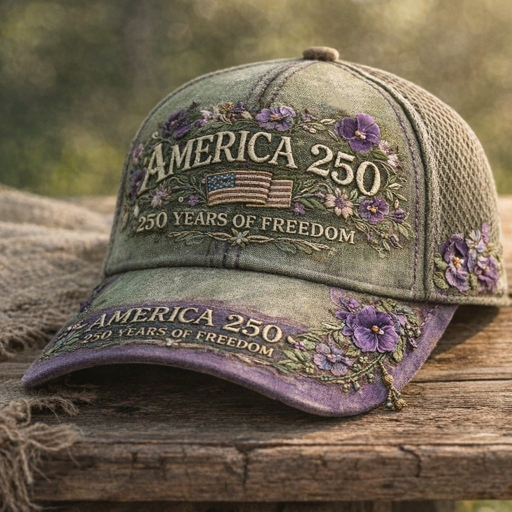 Buy America's 250th Anniversary Rose 3d Printed Baseball Cap For Daily Travel And Independence Day Celebration online at Fashionner.