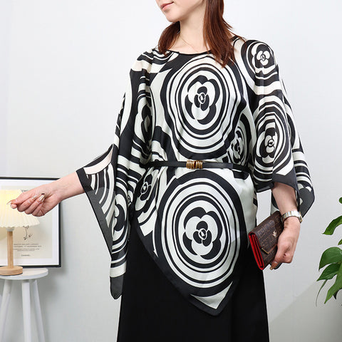 Artificial Silk Pullover Sunscreen Scarf Shawl - Fashionner