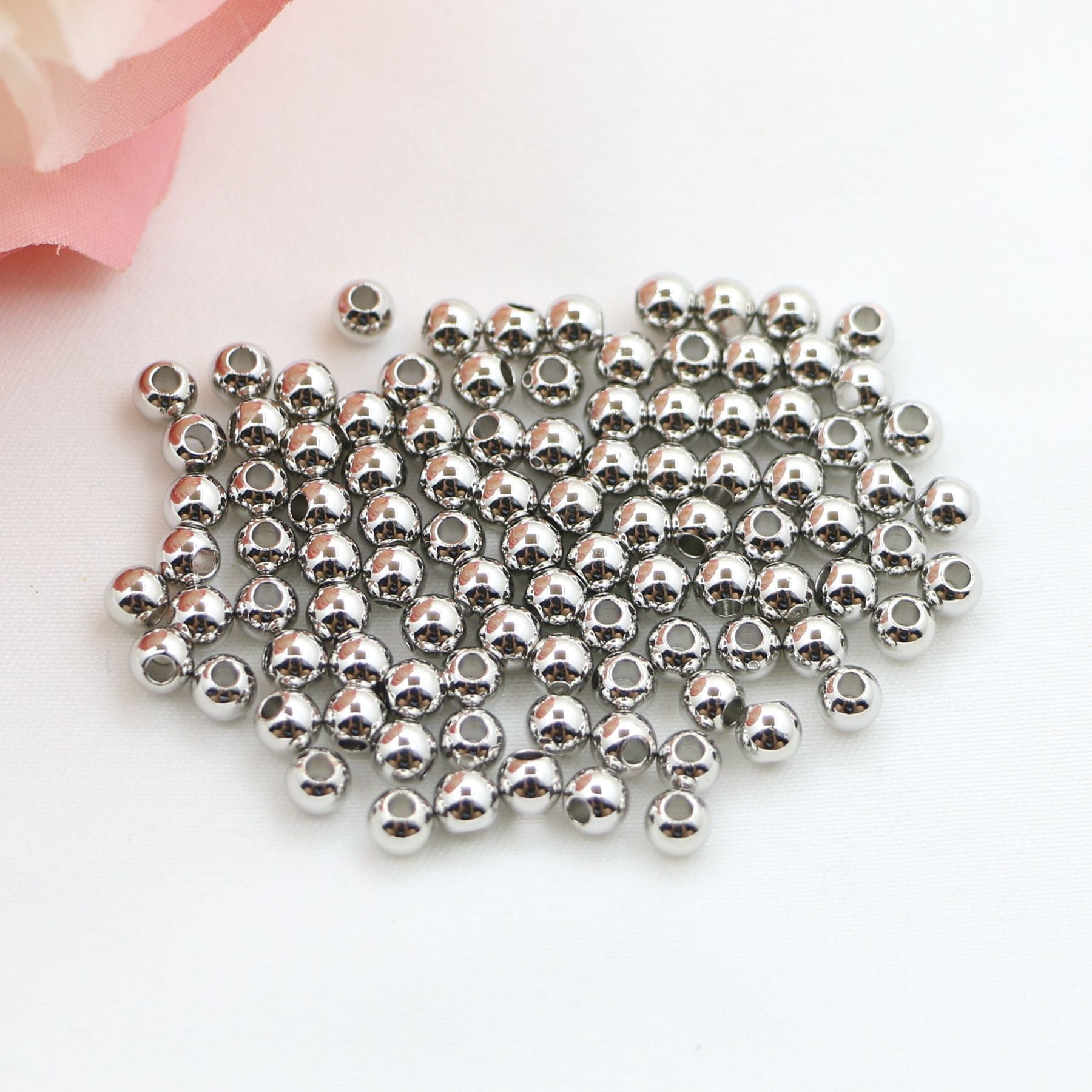 14K Gold-plated Color Retention Transfer Spacer Golden Beads