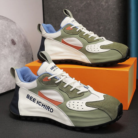 Men's Shoes Colorful Package Bottom Shoes Comfortable Leather Inside High Casual Sports Trend - Fashionner