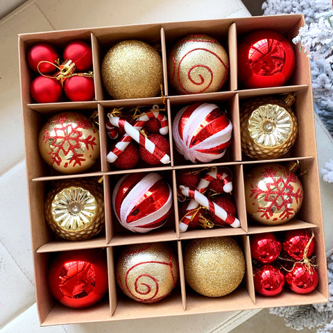 Décoration de Noël 6cm boule électrolytique boule en plastique boule peinte de forme spéciale cadeau de boule de Noël pendentif de sapin de Noël
