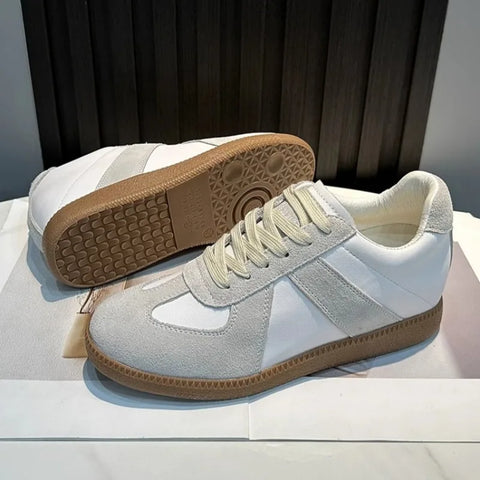 Buy Custom Logo Genuine Leather Chunky Sneakers Height Increasing Comfortable Casual Shoes Women online at Fashionner.
