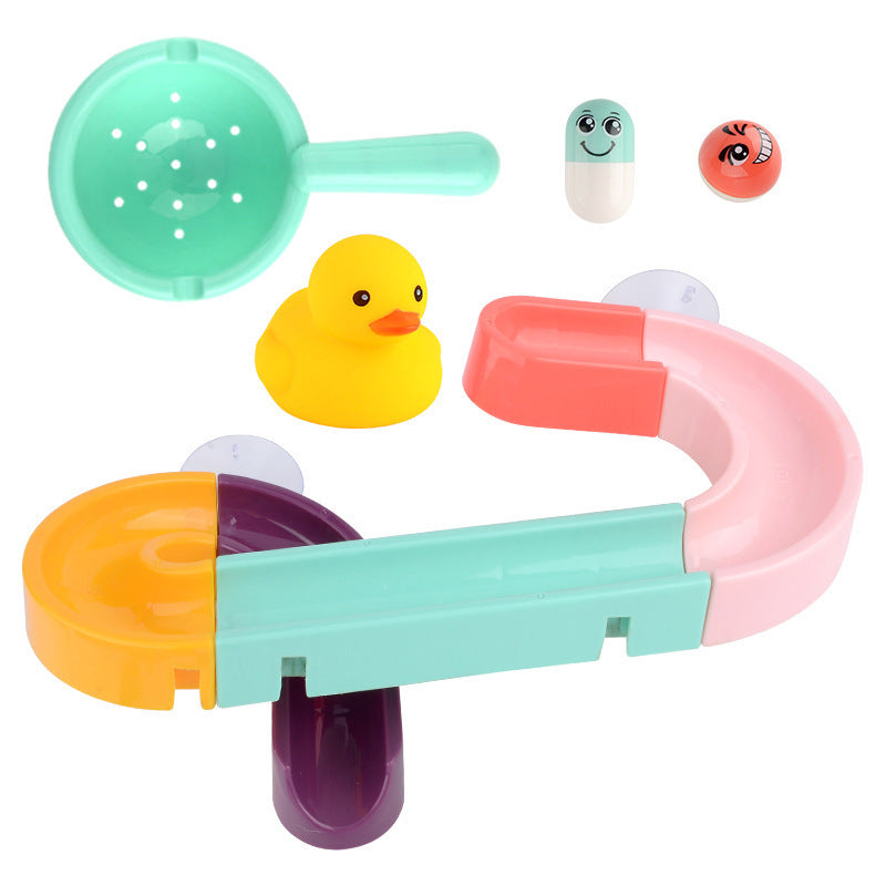 Bath Toys Baby Bathroom Playing Water Assembled Track Slider Toys - Fashionner