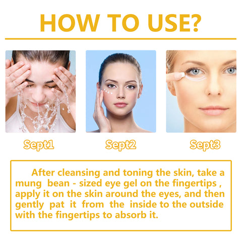 Crème Contour des Yeux à la Vitamine E, Atténue Cernes et Pattes d'Oie, Raffermit et Hydrate