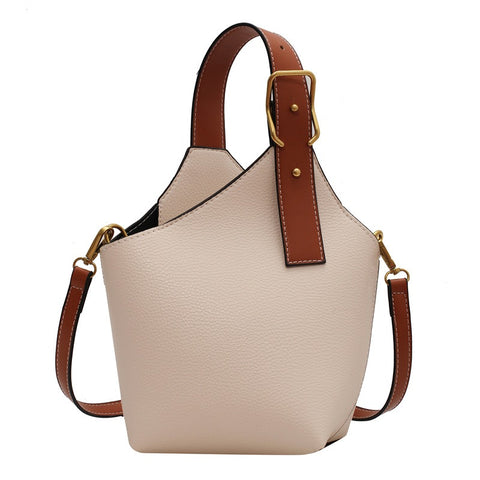 Sac pour femmes rétro, mode décontractée, sac à bandoulière rouge, sac seau portatif pour femmes.