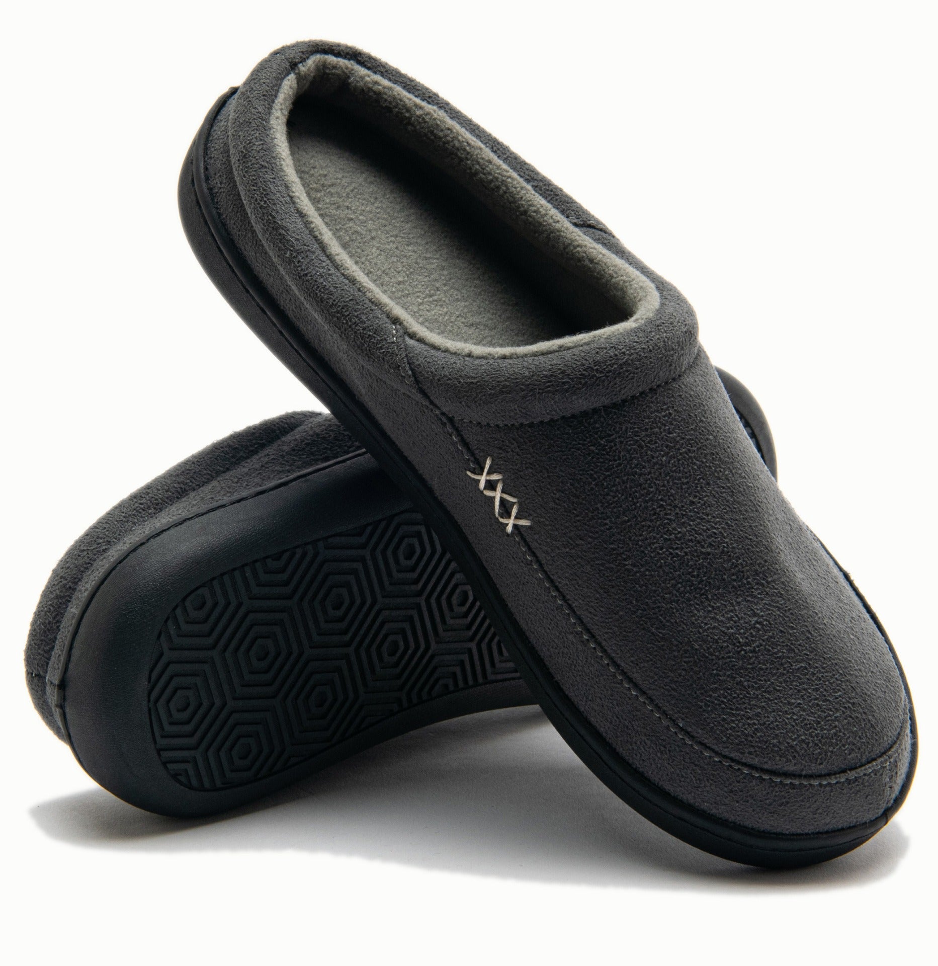 Autumn and Winter Men's and Women's Thick Sole Home Warmth and Anti slip Plush Slippers Large - Fashionner