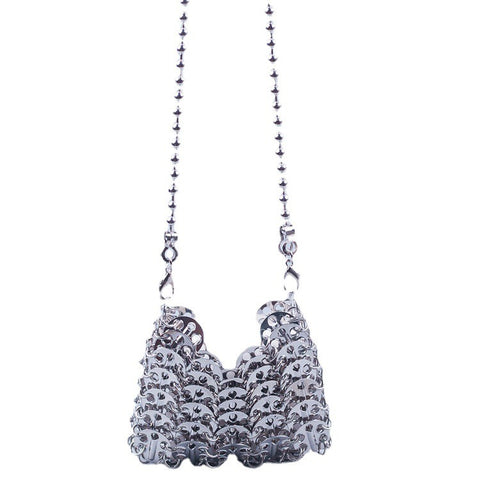 Sac à bandoulière pour téléphone portable à grande capacité avec sequins métalliques, sac fait main DIY, sac tendance pour femmes