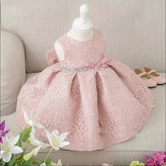 Cute children one year old baby girl princess dress dress - Fashionner