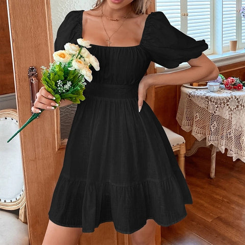 Butterfly sweet temperament commuting backless dress - Fashionner