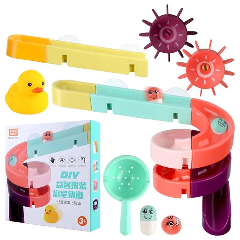 Bath Toys Baby Bathroom Playing Water Assembled Track Slider Toys - Fashionner
