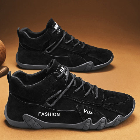 Men's Work Shoes For Construction Site Wear Resistant High Top Board Shoes Sports Casual Work Clothes Fashionable Shoes - Fashionner
