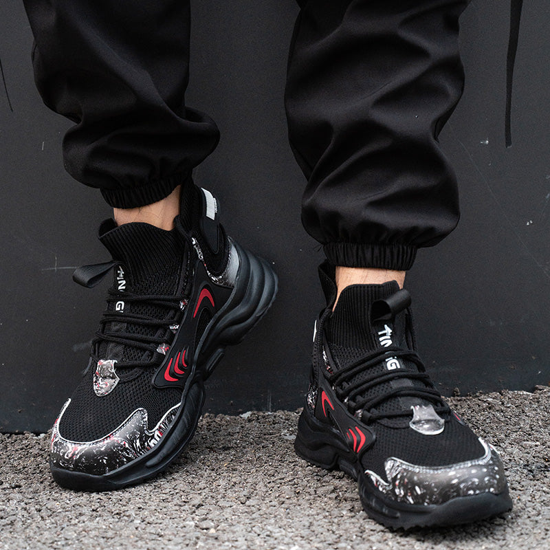Fashion Men's Steel Toe Caps Anti-Smashing And Anti-Piercing High-Top Light Weight Safety Shoes Tooling Shoes - Fashionner