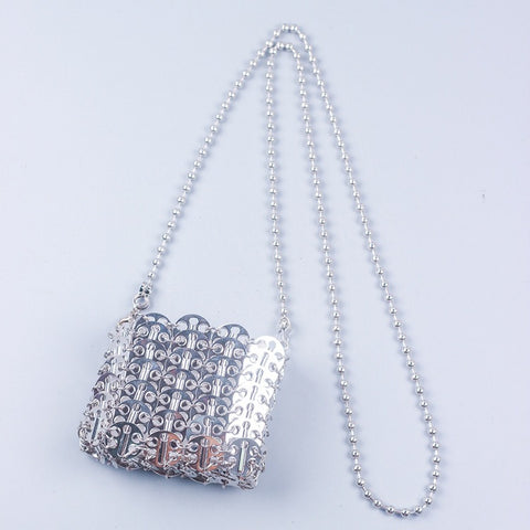 Sac à bandoulière pour téléphone portable à grande capacité avec sequins métalliques, sac fait main DIY, sac tendance pour femmes