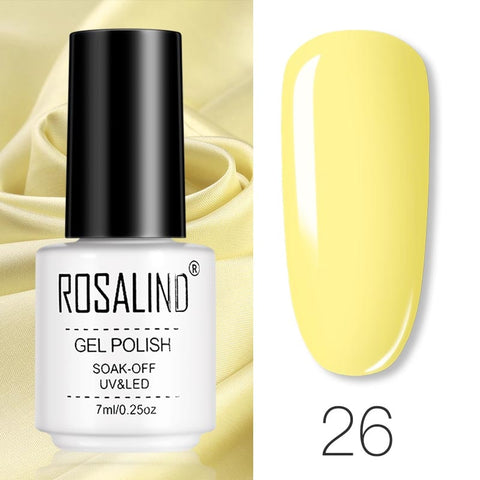 ROSALIND Gel Polish Set Manicure for Nails Semi Permanent Vernis top coat UV LED Gel Varnish Soak Off Nail Art Gel Nail Polish - Fashionner