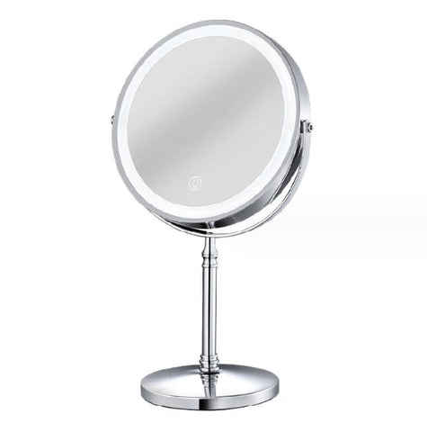 Dual sided 8" USB Wireless 1X&10X Rechargeable Vanity makeup mirror with lights - Fashionner