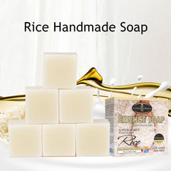 Rice Handmade Soap Body Skin Brightening Moisturizing 100g Handmade Soap Melaninsoap - Fashionner
