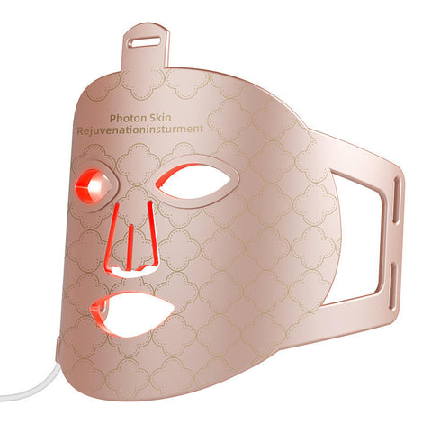 Masque Facial LED en Silicone pour Soins de la Peau, 8 Couleurs, Thérapie par Lumière Rouge Infrarouge, Masque Facial LED de Beauté