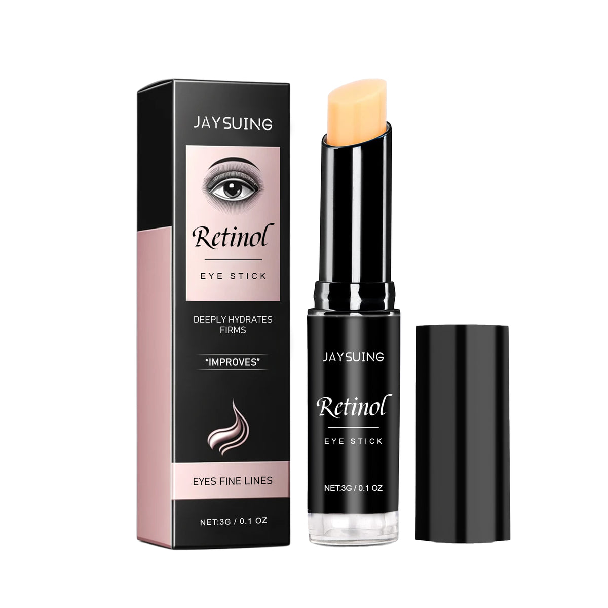 Bâtonnet contour des yeux au rétinol, pour estomper les cernes et les ridules sous les yeux, stick crème raffermissant pour les yeux