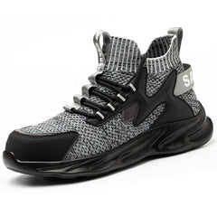 New Breathable Men's Summer Anti-Smashing And Anti-Puncture Work Shoes Lightweight Steel-Clad Head Site Safety Shoes - Fashionner
