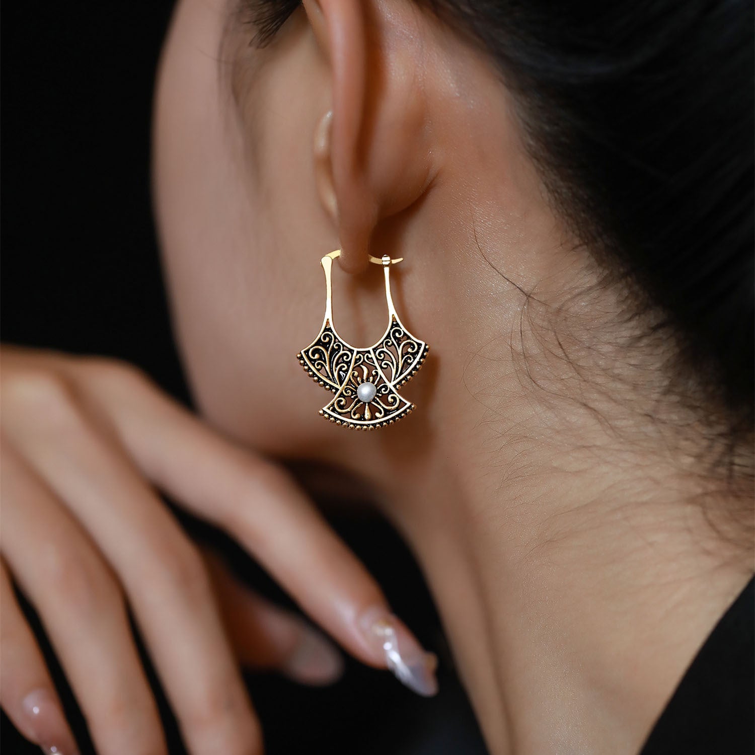 Buy Carved Phoenix Tail Earrings For Women online at Fashionner