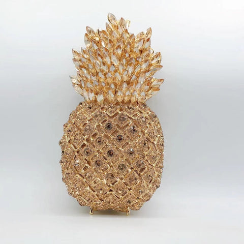 Pochette de Soirée Diamant Ananas Sac à Main Entièrement Diamanté pour Fête ou Banquet
