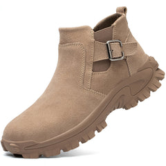 Safety Shoes Anti Smashing And Anti Piercing Steel Toe Cap Anti Skid And Wear Resistant Work Shoes With Rubber Sole - Fashionner