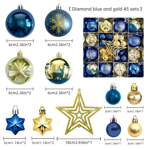 Décoration de Noël 6cm boule électrolytique boule en plastique boule peinte de forme spéciale cadeau de boule de Noël pendentif de sapin de Noël
