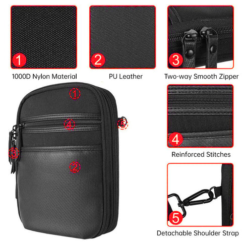 Sac à bandoulière tactique dissimulé - Holster de chargeur d'épaule, sac banane de chasse et étui de protection souple pour pistolet