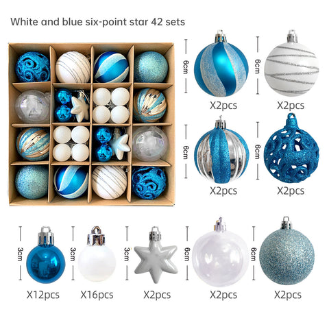 Décoration de Noël 6cm boule électrolytique boule en plastique boule peinte de forme spéciale cadeau de boule de Noël pendentif de sapin de Noël