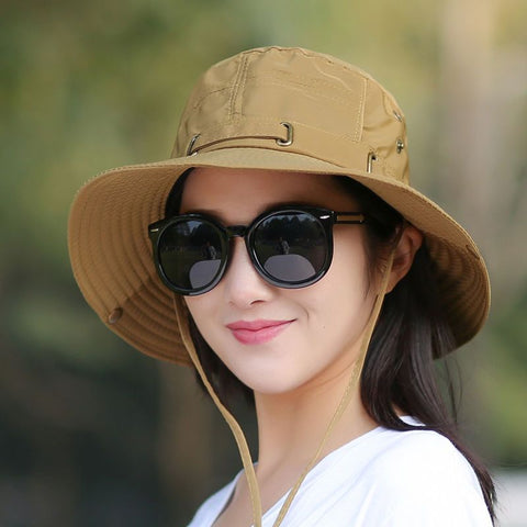 Eight-Button Head Circumference 54-59Cm Foldable Breathable Sun Hat