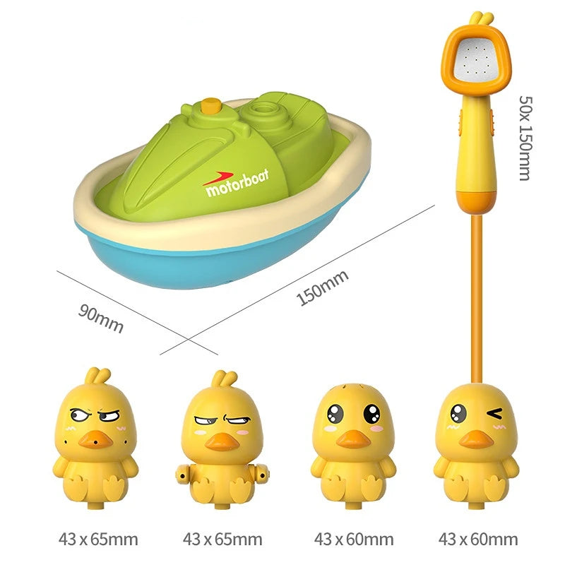 Cute Duck Electric Water Spray Bathroom Bathing Toys Baby Bath Toys Kids Bath And Shower Bathtubs Interactive Boy girl Gifts - Fashionner