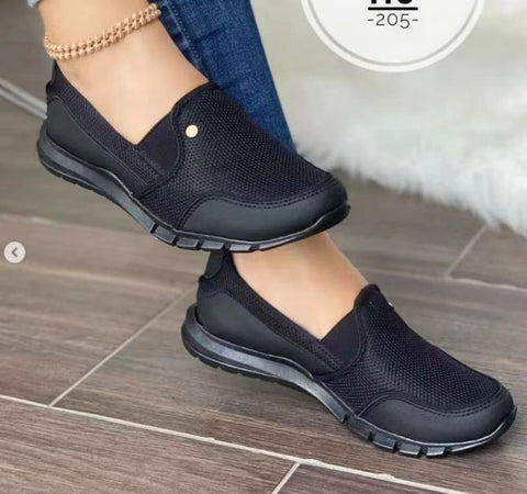 Nouvelles chaussures simples d'été en tissu filet à la mode pour femmes, style Europe et États-Unis, en stock
