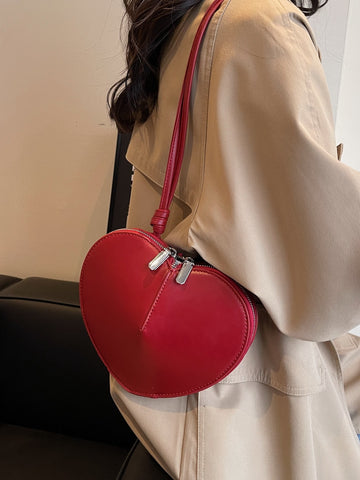 Sac bandoulière femme style niche, sac en forme de cœur, petit sac simple et nouveau