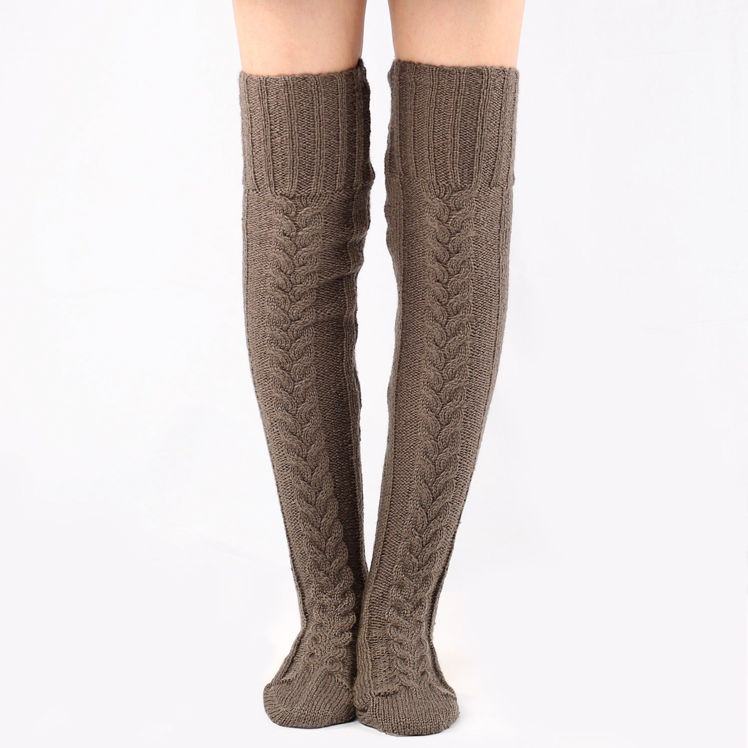 Autumn And Winter Knitting Knee Length Stockings Women's Lengthened Floor Stockings Wool Pile Stockings