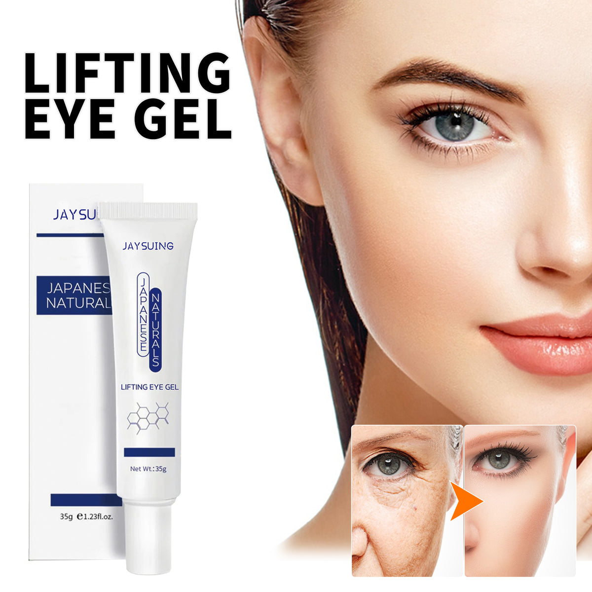 Gel raffermissant pour les yeux, estompe les taches et les ridules, crème hydratante anti-âge uniformisante pour le contour des yeux
