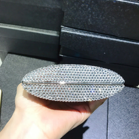Sac de soirée en diamant clouté de lettres, boîte métallique, sac à main entièrement diamanté, sac à main personnalisé pour femmes de banquet