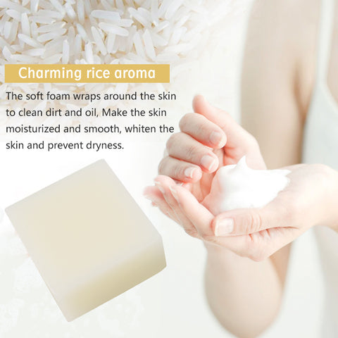 Rice Handmade Soap Body Skin Brightening Moisturizing 100g Handmade Soap Melaninsoap - Fashionner
