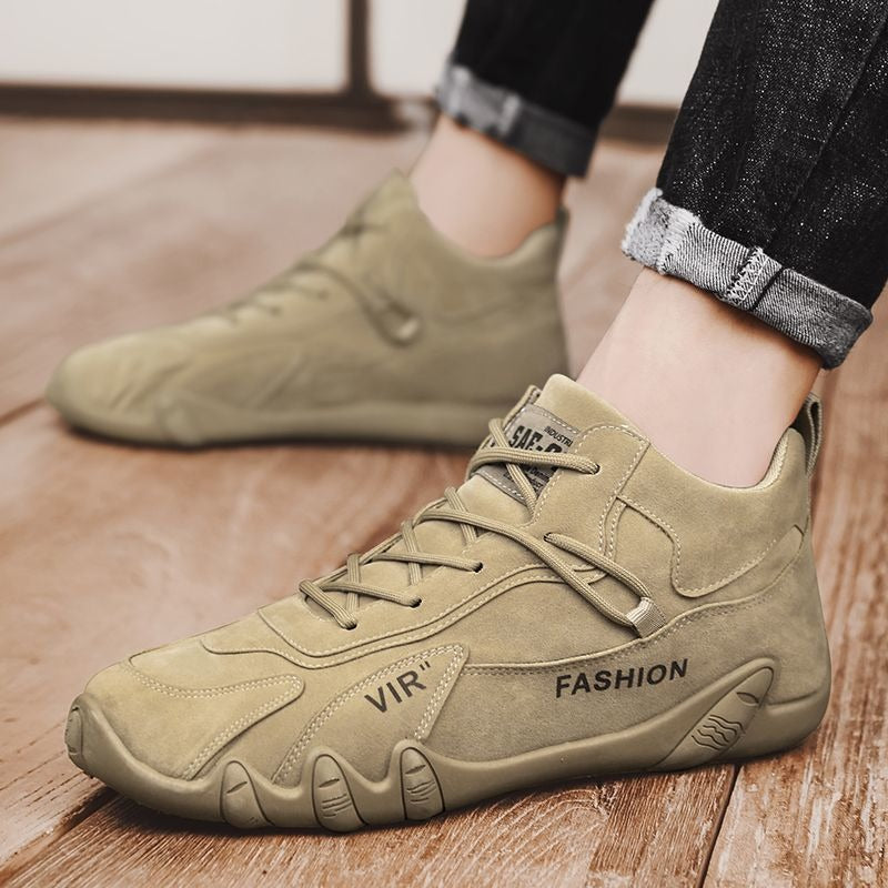 Men's Work Shoes For Construction Site Wear Resistant High Top Board Shoes Sports Casual Work Clothes Fashionable Shoes - Fashionner