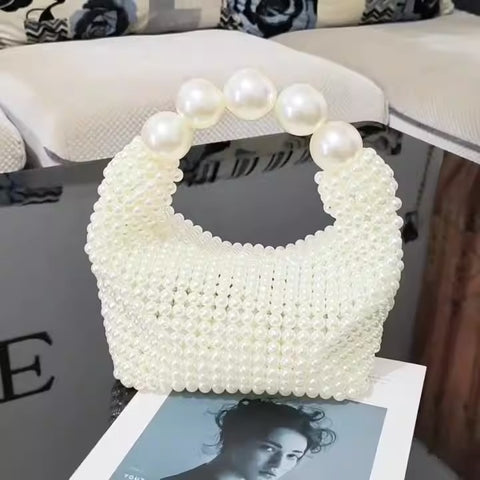 Sac de soirée tissé à la main, sac à perles, grand sac à perles, nouveau sac à main d'été tendance