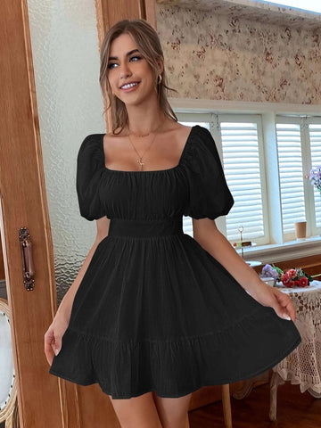 Butterfly sweet temperament commuting backless dress - Fashionner