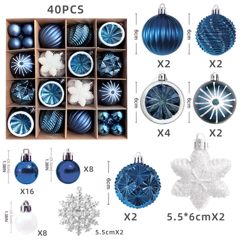 Décoration de Noël 6cm boule électrolytique boule en plastique boule peinte de forme spéciale cadeau de boule de Noël pendentif de sapin de Noël