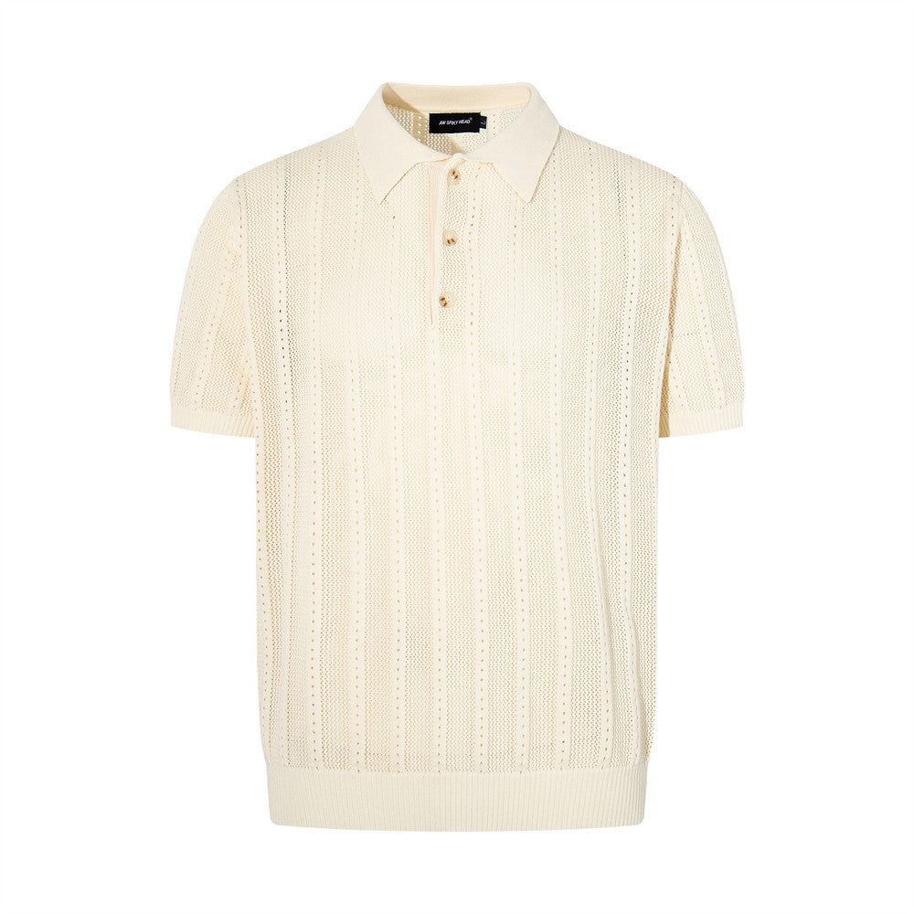 Buy Flip Collar Short Sleeved T-Shirt Cover Up online at Fashionner