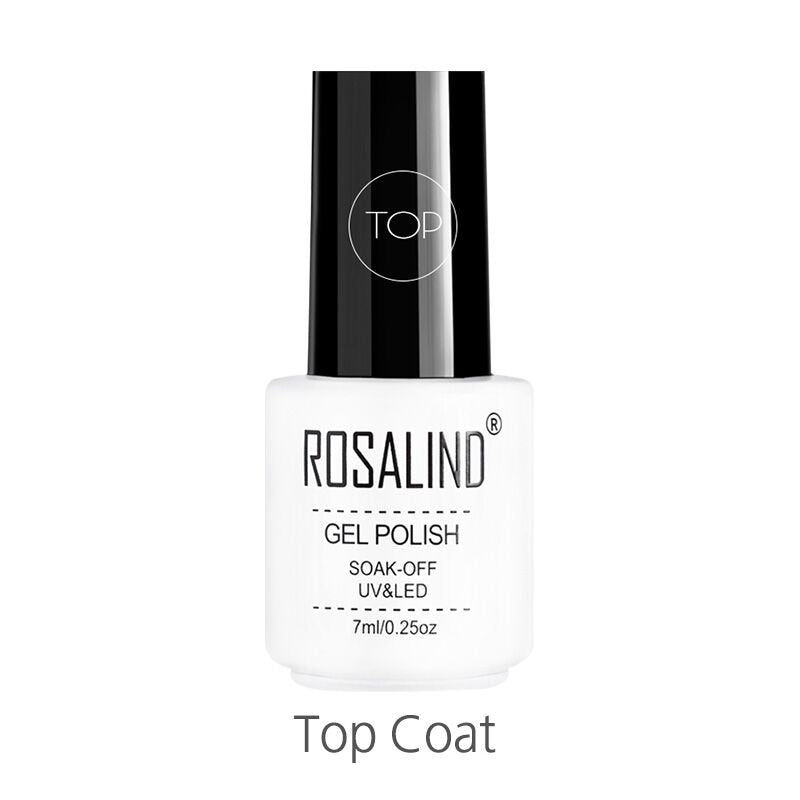 ROSALIND Gel Polish Set Manicure for Nails Semi Permanent Vernis top coat UV LED Gel Varnish Soak Off Nail Art Gel Nail Polish - Fashionner
