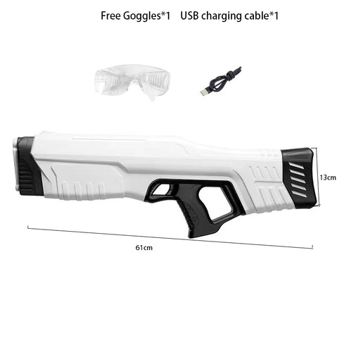 Pistolet à eau électrique Jouet pour enfants Pistolet à eau électrique absorbant l'eau Pistolet à eau haute pression grande capacité pour bataille d'eau