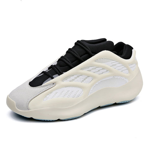 Men Shoes Causal Fashion Coconut Dad Shoes Male Non-slip Sneakers Lace-up Flats Breathable Running Sports Clunky Sneaker - Fashionner