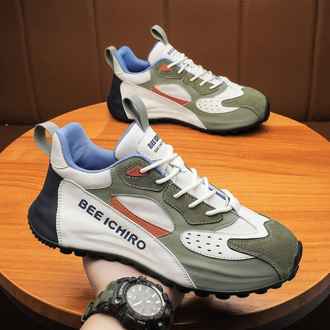Men's Shoes Colorful Package Bottom Shoes Comfortable Leather Inside High Casual Sports Trend - Fashionner